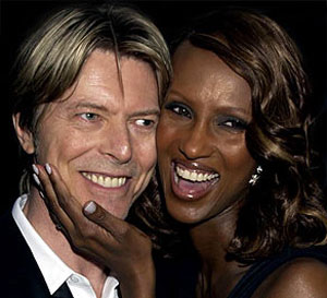 David Bowie and Iman closeup image