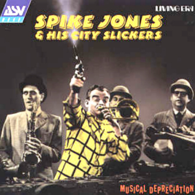 Spike Jones firing a gun