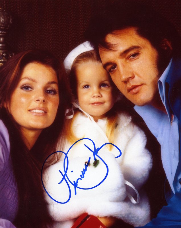 perfect beautiful Elvis Presley family portrait, with Priscilla and Lisa Marie