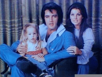 animated gif image of Elvis, Priscilla and Lisa Marie Presley