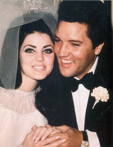 Elvis and Priscilla Presley - just married