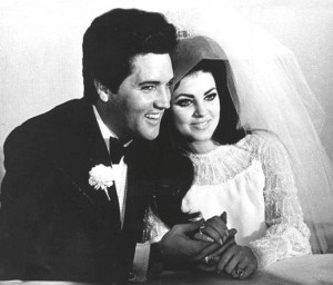 newlywed Elvis Presley and Priscilla picture