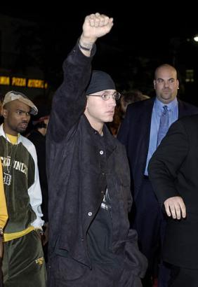 Eminem salutes black power!