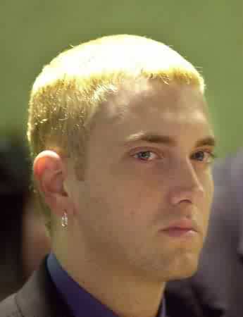 Eminem's contemplative look