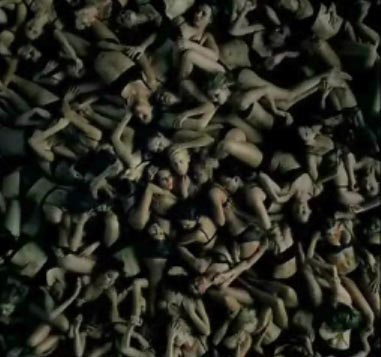 Eminem in a pile of writhing bodies