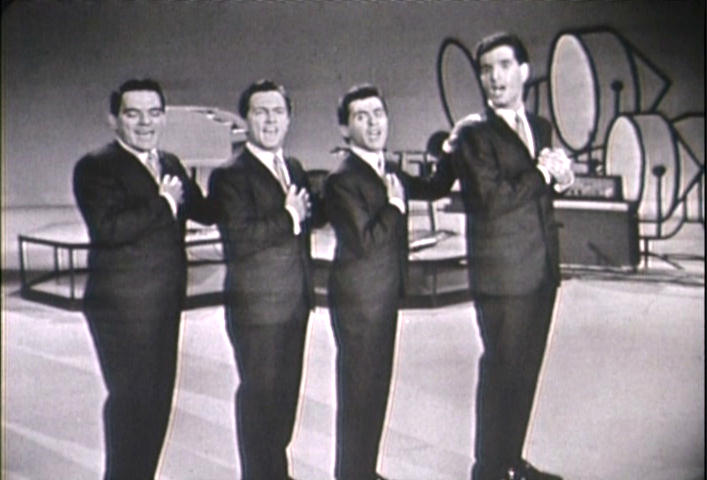 The Four Seasons singing harmony in 1964