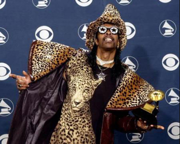 Bootsy Collins with a Grammy award