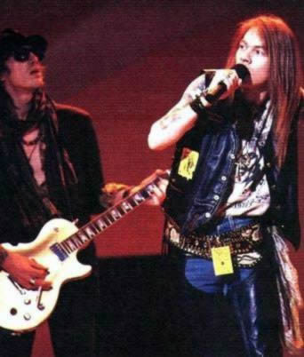 Izzy Stradlin and Axl Rose