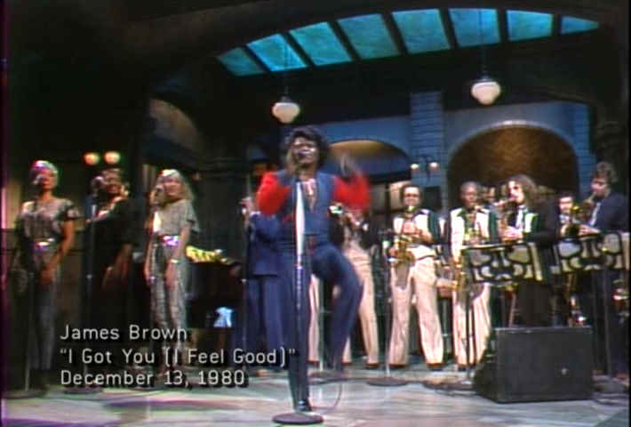 James Brown on stage
