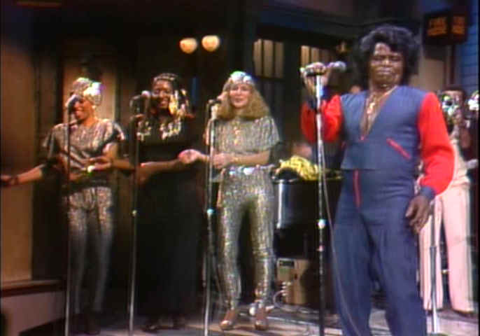 James Brown and his backing singers