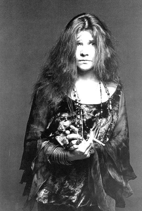 pensive Janis Joplin