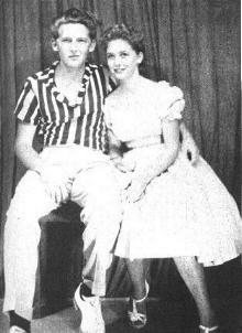 1957 photo Myra Gale and Jerry Lee Lewis