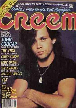 John Cougar on the cover of Creem