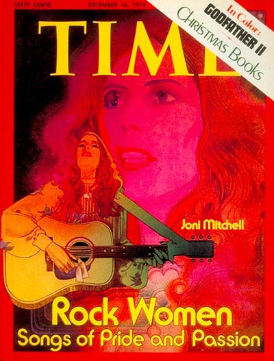 Joni Mitchell on the cover of Time magazine, 1974