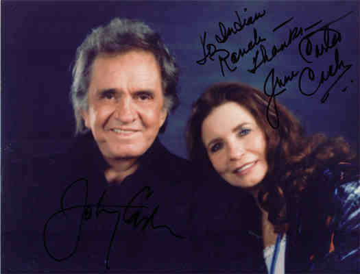 Johnny Cash and June Carter autographed photo
