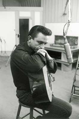 Johnny Cash in the studio