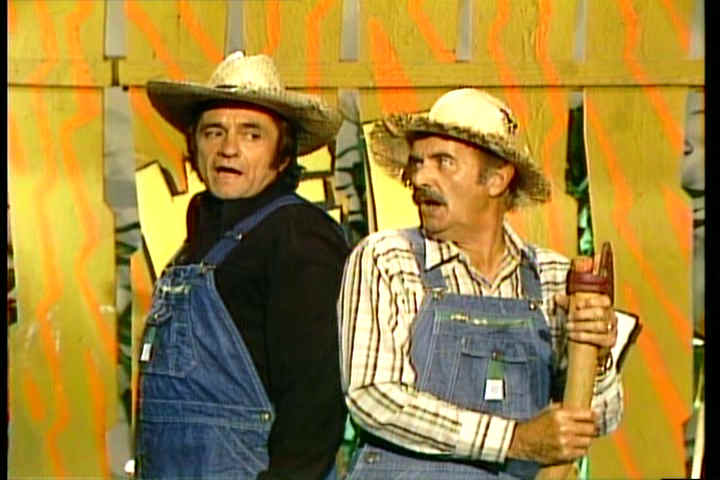 Johnny Cash and Archie Campbell, Hee Haw 1975