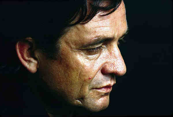 wrinkled Johnny Cash