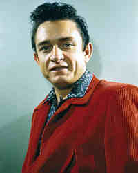 Johnny Cash, the man in red