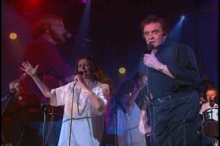 John Jr, June Carter and Johnny Cash, 1994 concert photo