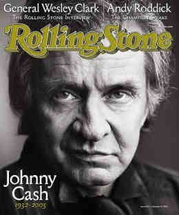 Johnny Cash on the cover of the Rolling Stone, 2003