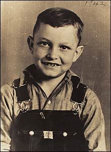 Young Johnny Cash in overalls