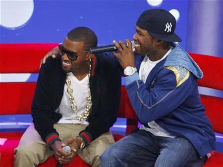 50 Cent and Kanye West photo