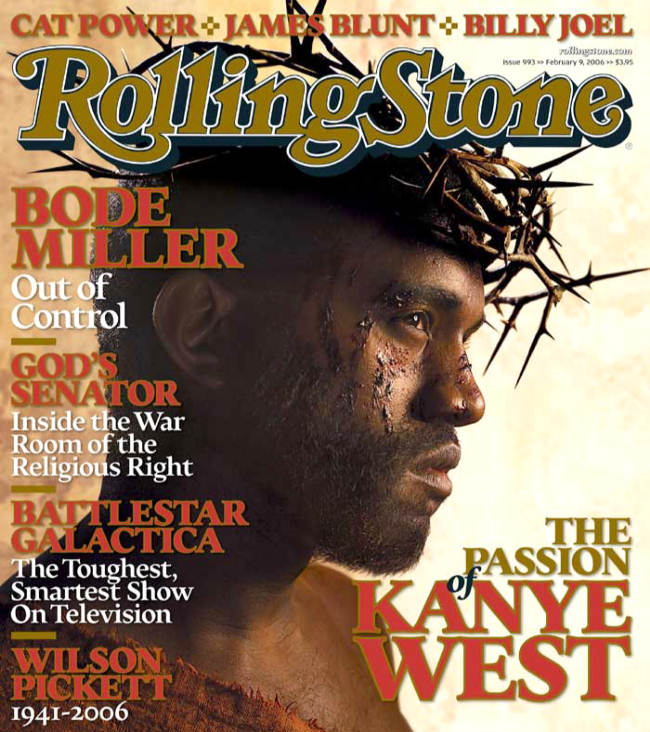 Kanye West thinks he's being crucified like Jesus Christ on the cover of the Rolling Stone