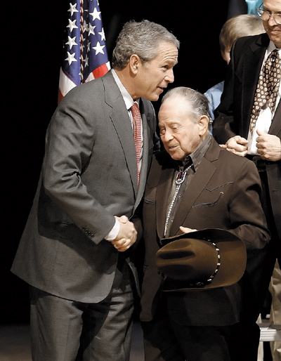 Little Jimmy Dickens and President George W Bush, 2006 photo