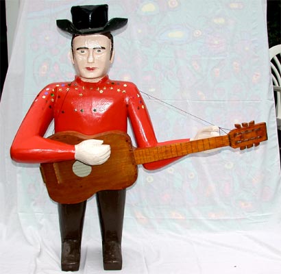 wood carving doll of Little Jimmy Dickens