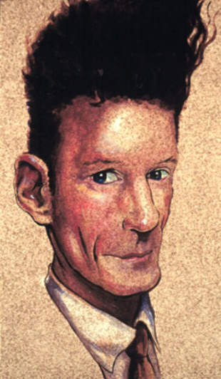 beautiful painting of Lyle Lovett