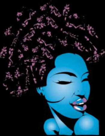 Macy Gray is blue in the face