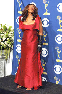 Macy Gray looks beautiful in a red dress