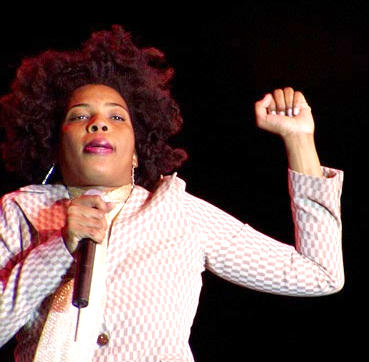 Macy's Gray power salute