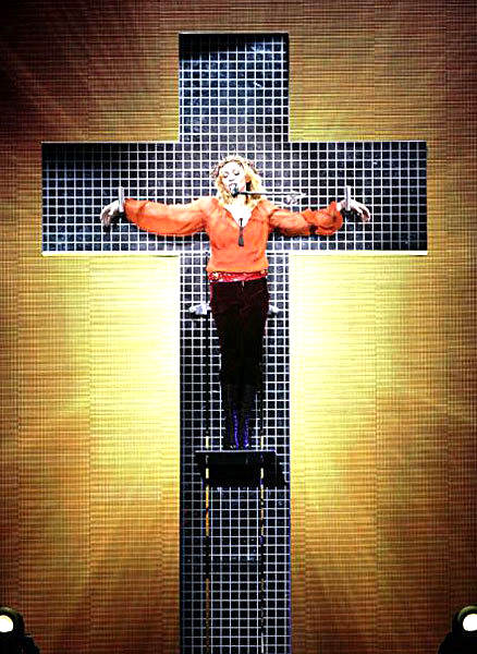 Madonna's cheesy mock crucifixion shtick