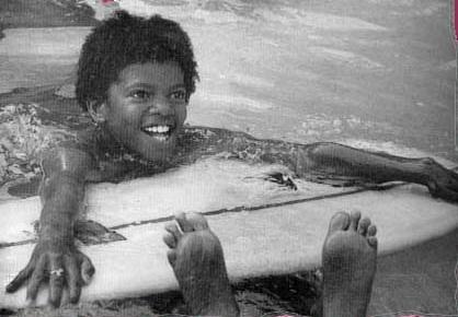 Michael Jackson in the pool