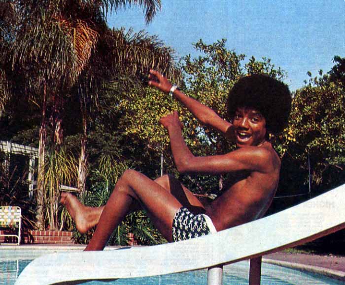 Michael Jackson at the pool