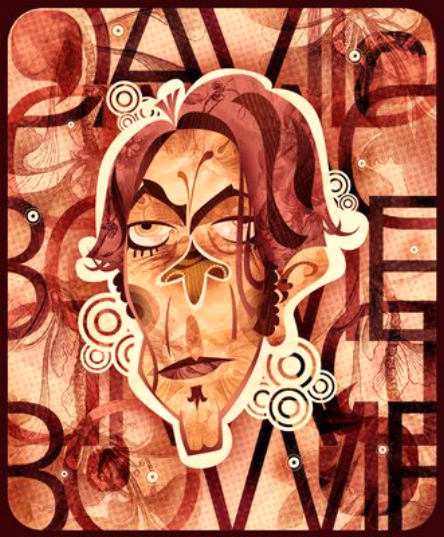 David Bowie painting by Alberto Cerriteno