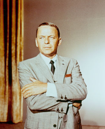 Frank Sinatra with a far away look in his eyes