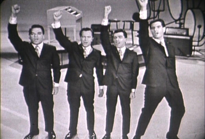 Frankie Valli and the Four Seasons black power salute?