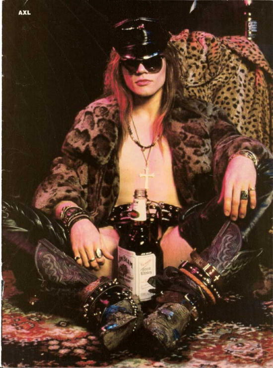 Wow, what a huge cock- no wait, that's just Jim Beam - Axl Rose