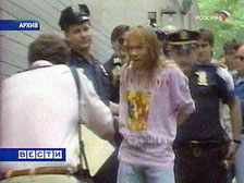 Axl Rose in handcuffs