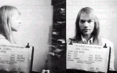 Axl Rose mug shot