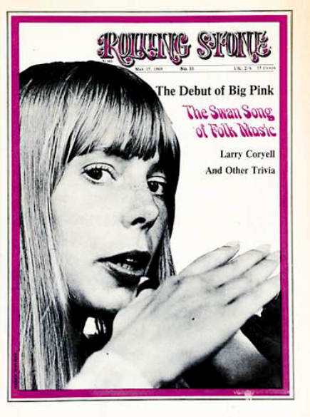 Joni Mitchell on the cover of Rolling Stone