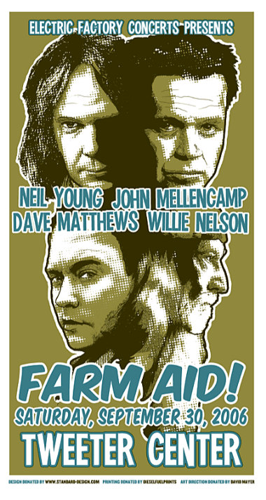 Farm Aid concert poster