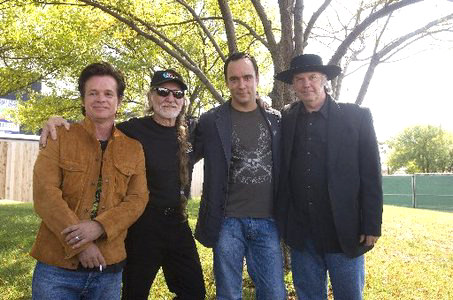 John Mellencamp, Willie Nelson, Dave Matthews and Neil Young