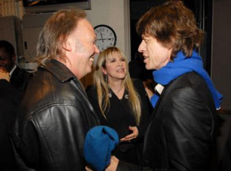 Neil Young, Stevie Nicks and Mick Jagger - 2007 photo