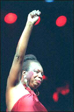 Nina Simone's black power salute