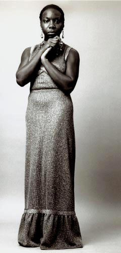 full length picture of Nina Simone,  Eunice Kathleen Waymon