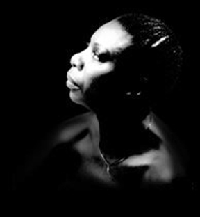 Nina Simone in silhouette